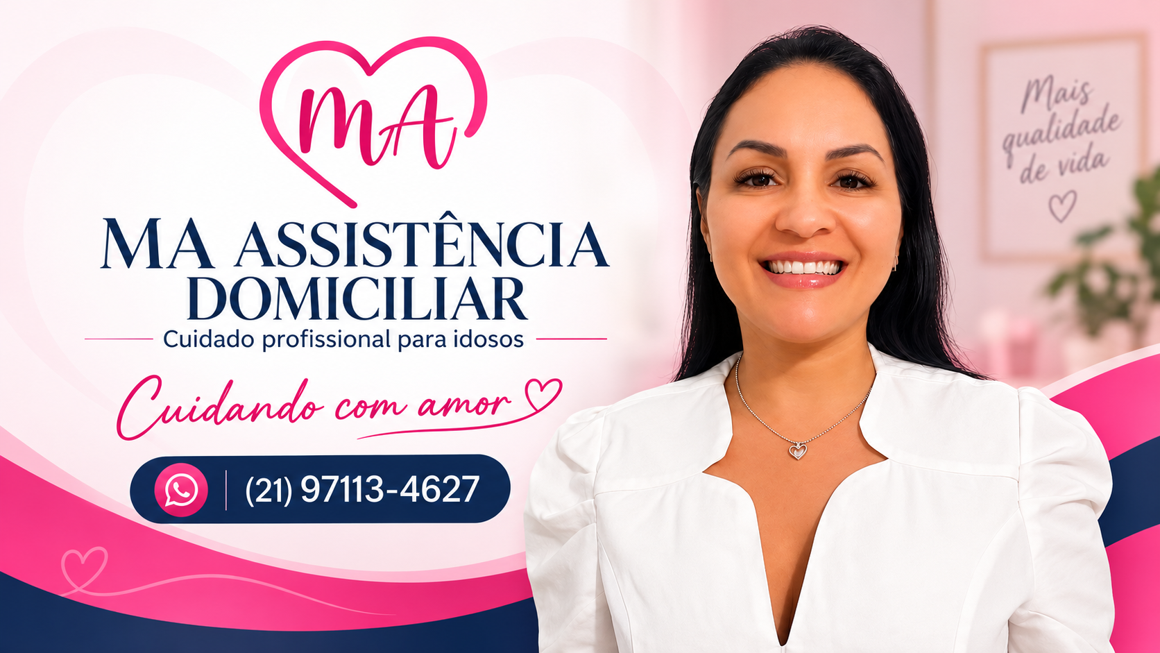 MA Assistência Domiciliar. Cuidado profissional para idosos. Cuidando com amor.